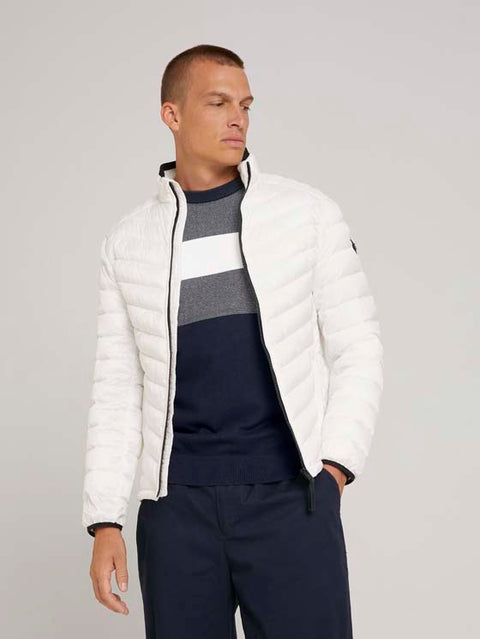 Tom Tailor Men's White Light Weight Jacket | Tom Tailor In Lebanon