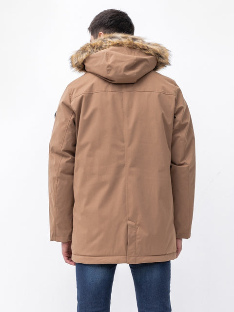 Tom Tailor Men's Tan Quilted Four Pockets Winter Jacket | Tom Tailor In Lebanon