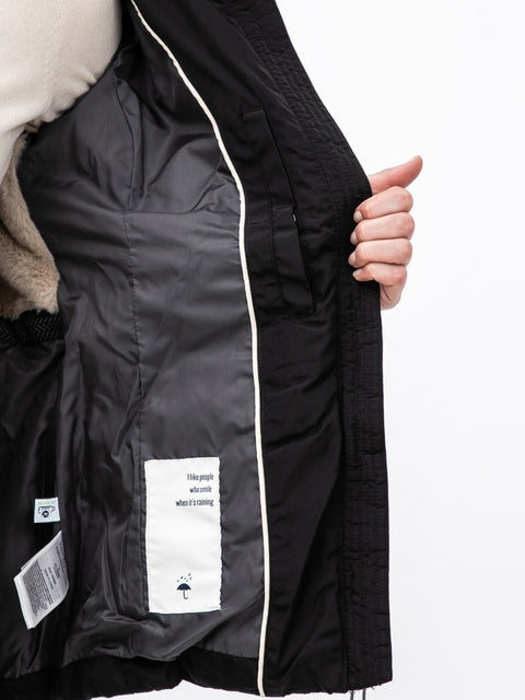 Tom Tailor Women's Black Quilted Hooded Winter Jacket |Tom Tailor In Lebanon