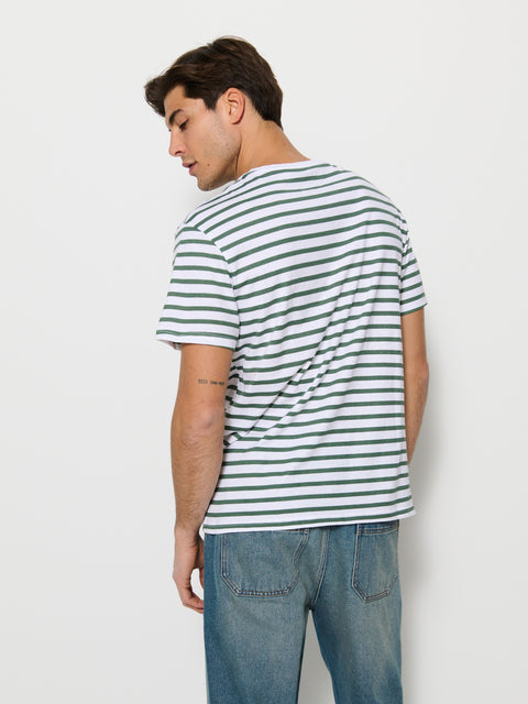 Sinsay Men's Green/White Striped Short-Sleeved T-Shirt | Sinsay In Lebanon