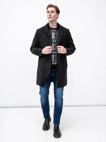 Tom Tailor Men's Washed Black Coat | Tom Tailor In Lebanon