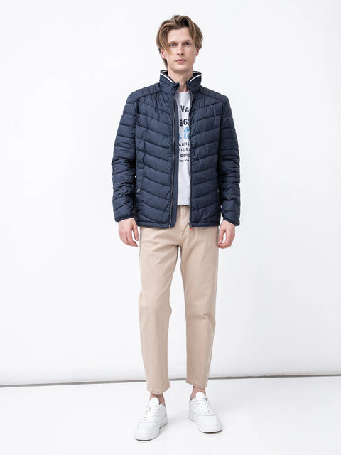 Tom Tailor Men's Navy Quilted Puffer Jacket|Tom Tailor In Lebanon