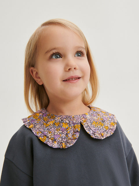 Reserved Girl's Dark Grey Cotton Sweatshirt With Collar | Reserved In Lebanon