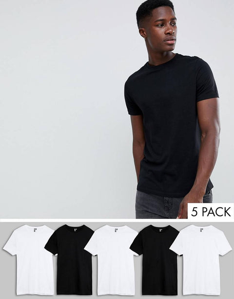 ASOS Design Men's 5 Pack T-Shirt 100859351  AMF51 shr lr93 sh2