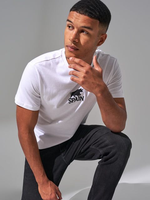 Sinsay Men's White Short Sleeve T-Shirt | Sinsay In Lebanon