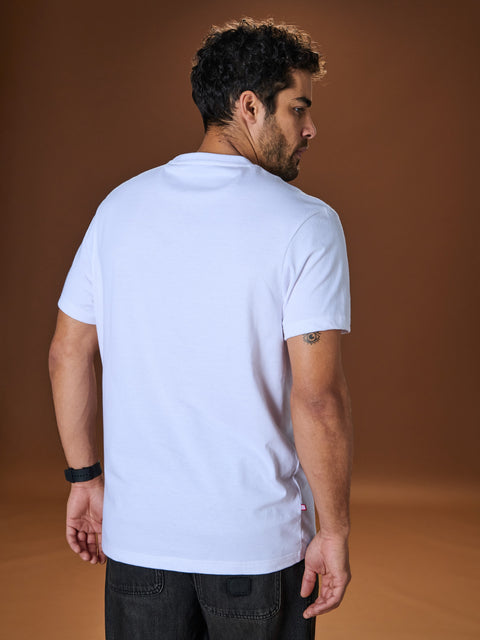 Sinsay Men's White Printed T-Shirt|Sinsay In Lebanon