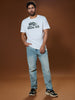 Sinsay Men's White Overprint Short Sleeves T-Shirt | Sinsay In Lebanon