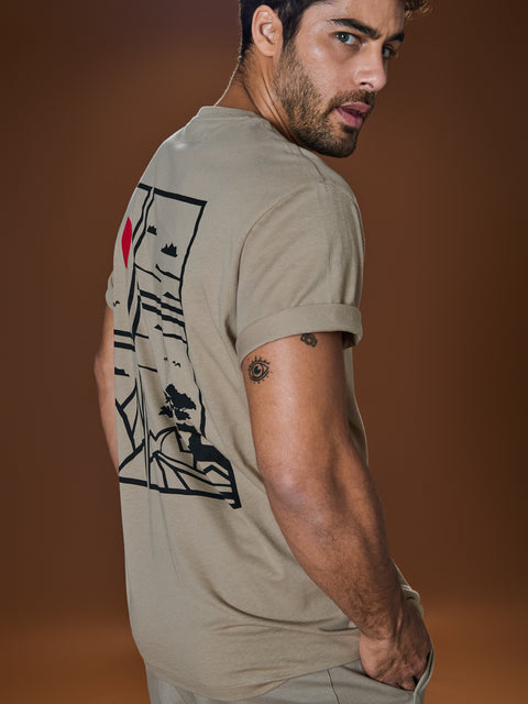 Sinsay Men's  Brown Short-sleeve T-shirt | Sinsay in Lebanon
