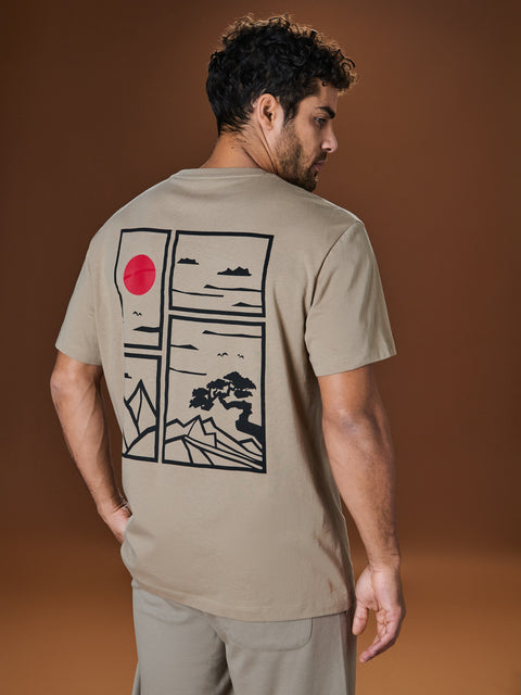 Sinsay Men's  Brown Short-sleeve T-shirt | Sinsay in Lebanon