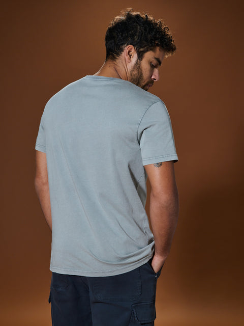 Sinsay Men's Light Grey Short-Sleeve T-Shirt With Bike Print | Sinsay In Lebanon