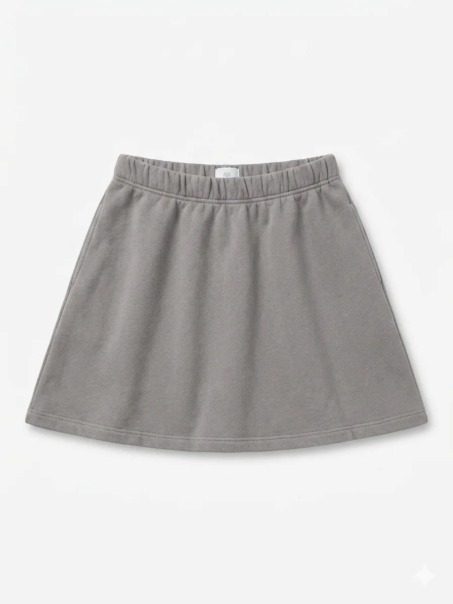 Fmoda Girl's Grey Elastic Waist Skirt | Fmoda In Lebanon