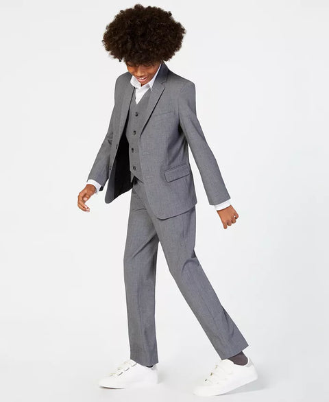 Calvin Klein Big Boy's Gray Slim Fit Stretch Suit Pant |Calvin Klein In Lebanon
