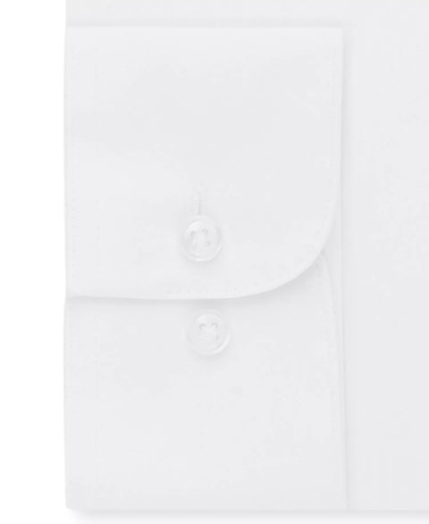 Van Heusen Men's White Classic Regular Fit Wrinkle Free Poplin Solid Shirt | Van Heusen In Lebanon