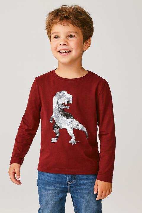 S.Oliver Boy's Burgundy Long-Sleeve Blouse |S.Oliver in Lebanon