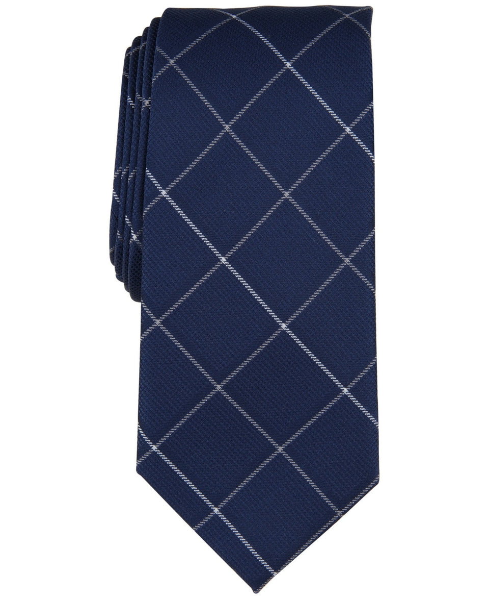 Alfani Men's Navy Jaynelle Grid Tie | Alfani In Lebanon