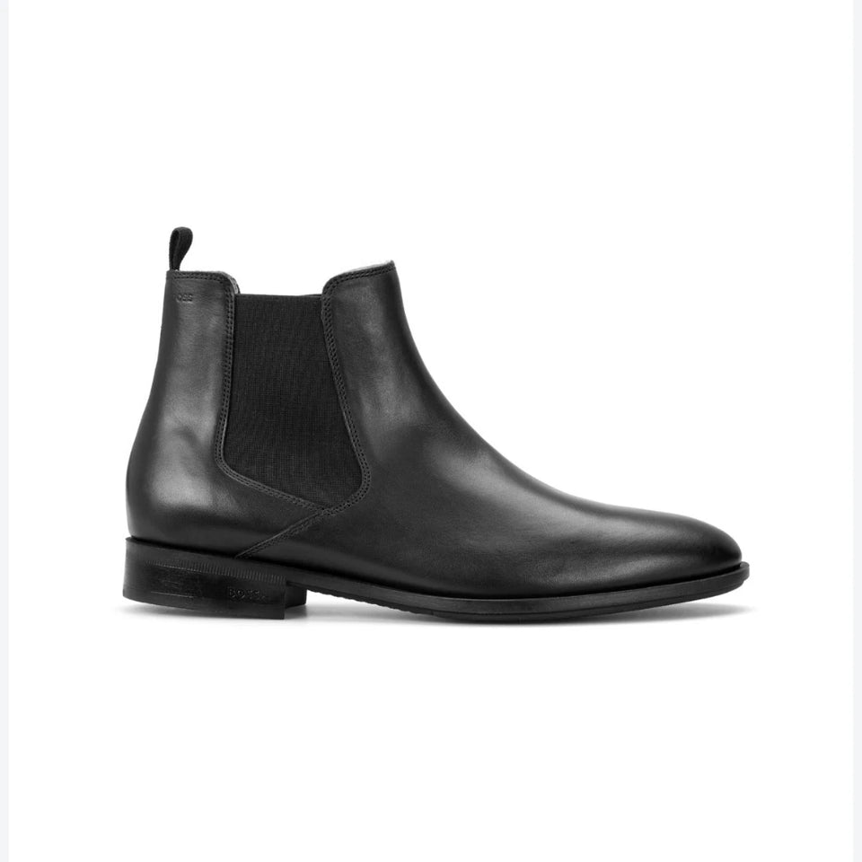 Boss Men's Black Leather Kensington Chelsea Boots