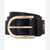 Michael Kors Women's Black Gold-Tone-Buckle Leather Belt