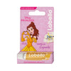 Labello lip balm packaging featuring Disney Princess Belle on a pink background