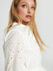 Sinsay Women's White Mini Dress With Eyelet Embroidery | Sinsay In Lebanon