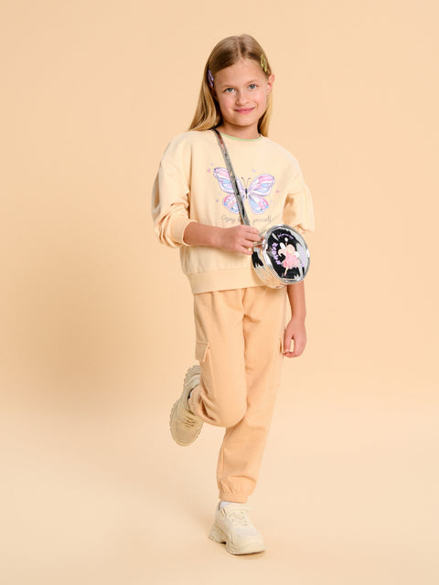 Sinsay Baby Girl's Light Yellow With Butterfly Printed Sweatshirt  | Sinsay in Lebanon