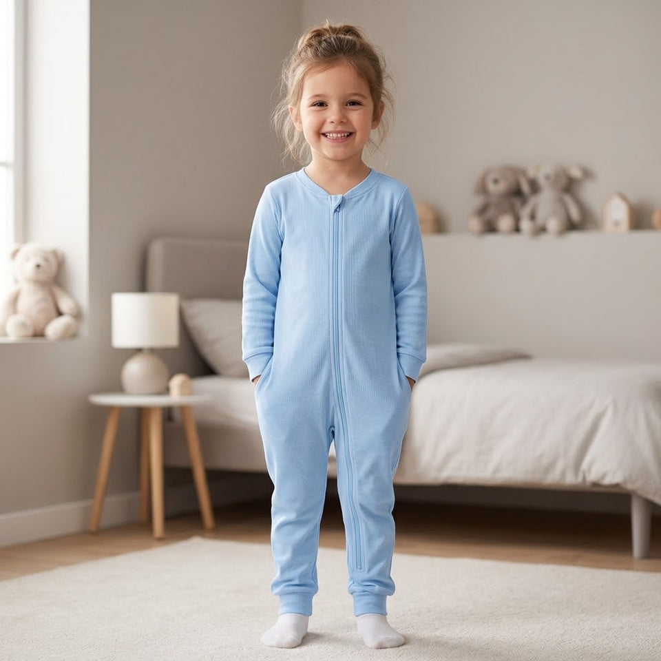 Sinsay Girls Blue Zip-Up 2-Pack Overall