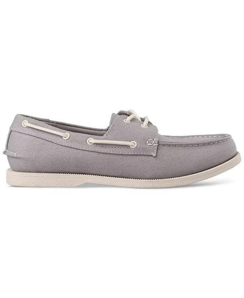 Club Room Men Gray Canvas Comfort Casual Boat Shoes | Club Room in Lebanon