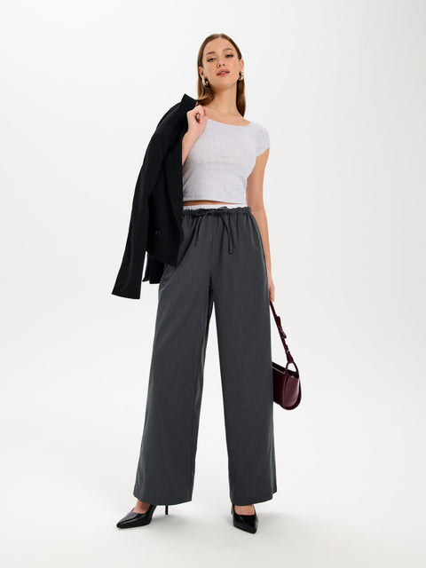 Sinsay  Women's Dark Grey Casual Wide leg Pants | Sinsay in Lebanon