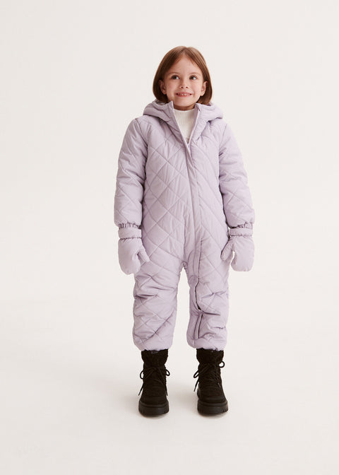 Reserved Baby Girl's Light Purple Insulated Snowsuit With Mittens | Reserved In Lebanon