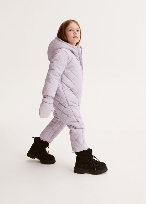 Reserved Baby Girl's Light Purple Insulated Snowsuit With Mittens | Reserved In Lebanon