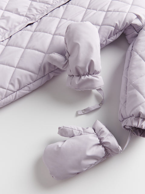 Reserved Baby Girl's Light Purple Insulated Snowsuit With Mittens | Reserved In Lebanon