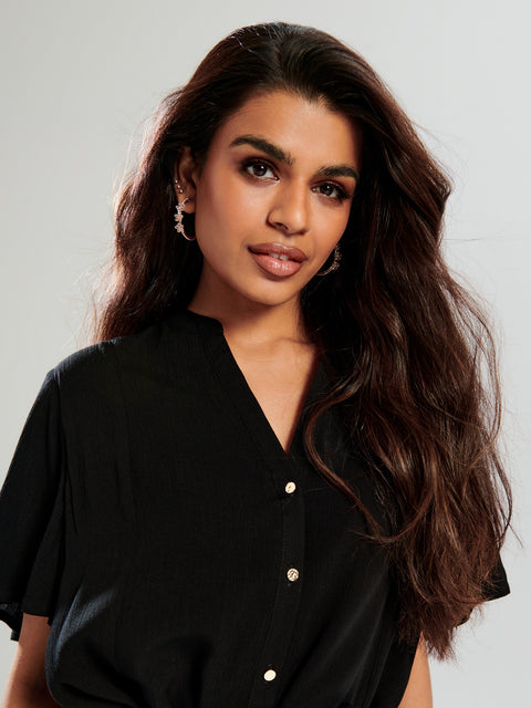 Sinsay Women's Black Mini Shirt  Dress | Sinsay in Lebanon