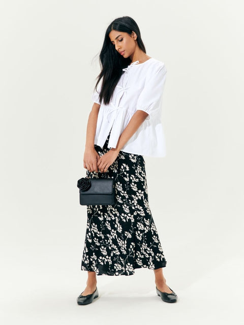 Sinsay Women's Black Floral Midi Skirt | Sinsay In Lebanon
