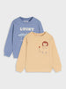 Sinsay Baby boy Blue/Beige sweatshirt 2 PACK AYA