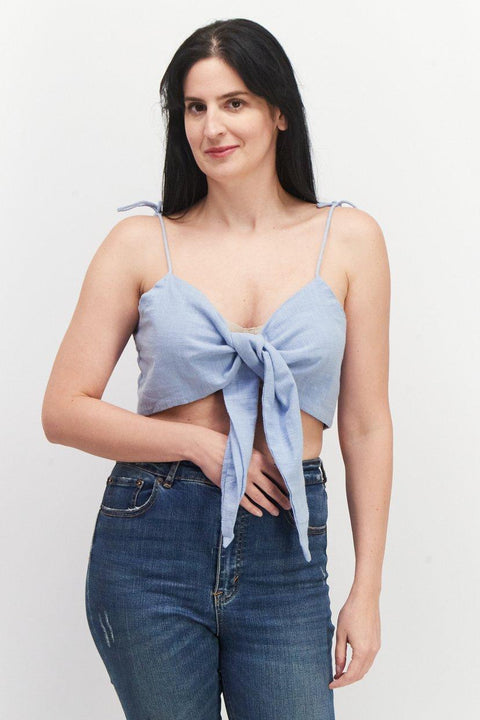 Asos Design Women's Baby Blue Petite Blouse ANF2615