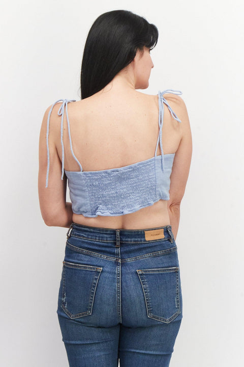 Asos Design Women's Baby Blue Petite Blouse ANF2615