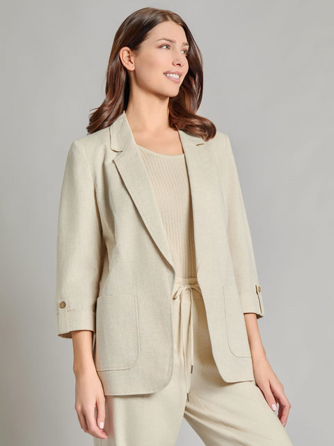 Jones New York Women's Beige Solid Linen Viscose Pull-On Drawstring Trouser | Jones New York In Lebanon