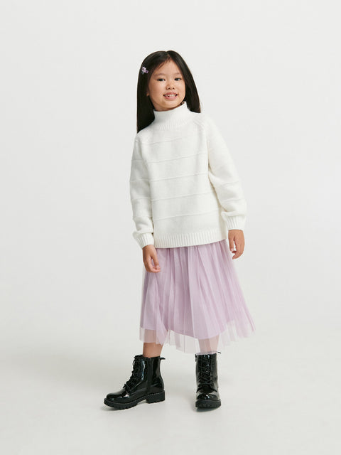 Reserved Girl's Light Purple Pleated Mini Skirt | Reserved In Lebanon