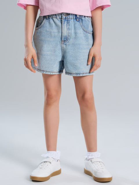 Sinsay Girl's Light Blue Denim Short | Sinsay In Lebanon