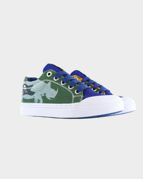 Go Bananas Boy's Green Rhino Sneaker Shoes 4114915 (shr)