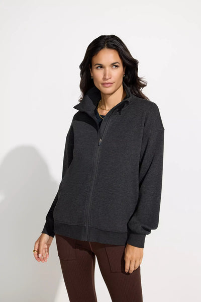 Mondetta Girl's Dark Grey Full Zip Fleece Jacket |Mondetta In Lebanon