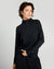 Mondetta Women's Black Ribbed The Active 1/4 Zip Neck Sweater