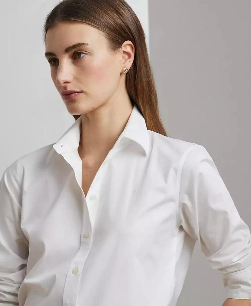 Lauren Ralph Lauren Women's White Non-Iron Straight-Fit Shirt |Lauren Ralph Lauren In Lebanon