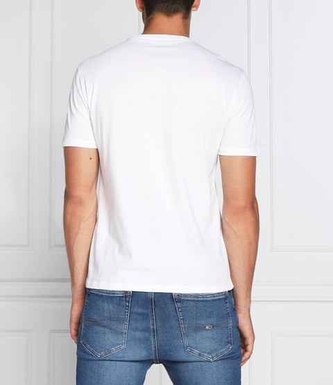 Armani Exchange Men's White Regular Fit Chest Logo Printed T-shirt|Armani Exchange In Lebanon