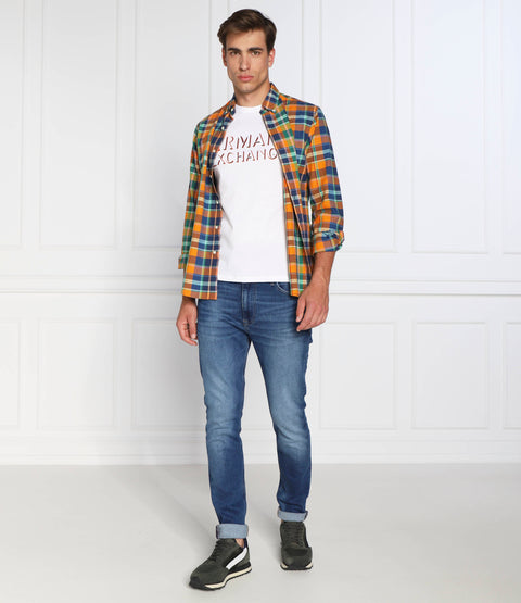 Armani Exchange Men's White Regular Fit Chest Logo Printed T-shirt|Armani Exchange In Lebanon