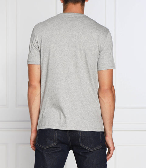 Armani Exchange Men's Gray Regular Fit Chest Logo Printed T-shirt|Armani Exchange In Lebanon