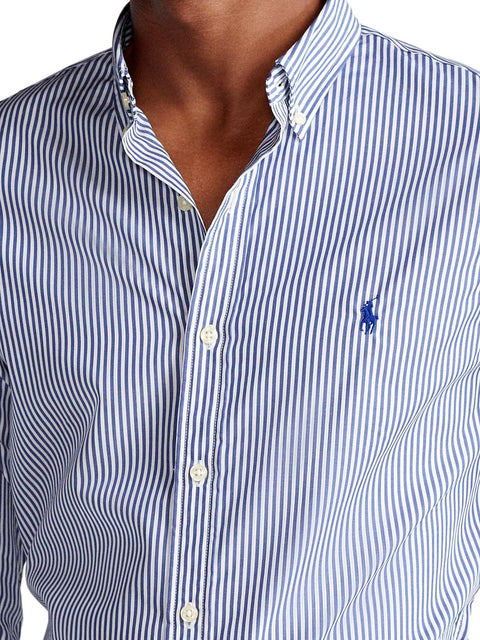 Polo Ralph Lauren Men's Navy/White Shirt ABF513(od36,ll9)