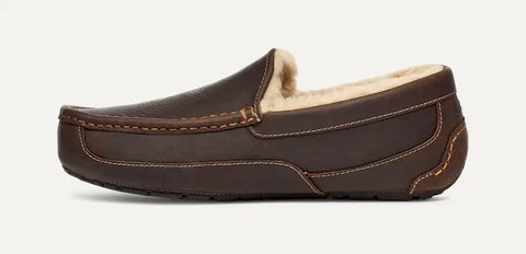 UGG Men's Dark Brown Ascot Matte Leather Casual Shoes | UGG In Lebanon