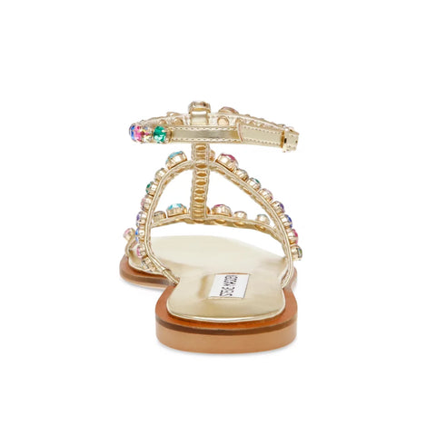 Steve Madden Women's Gold Rhinestone Flat Lucia Sandal |Steve Madden In Lebanon