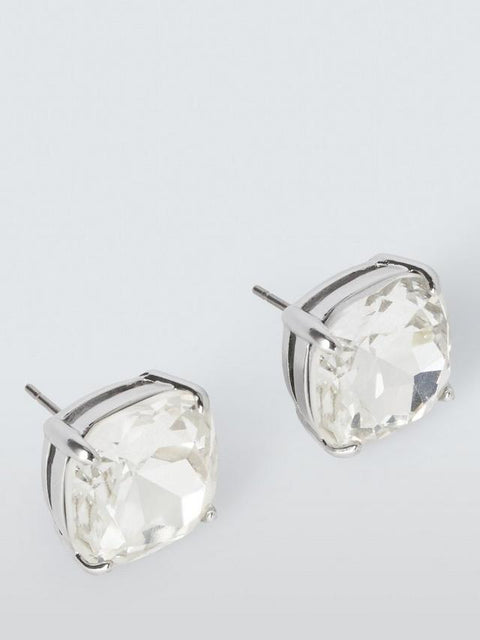 Kate Spade Women's Silver Tone Square Glass Stud Earrings | Kate Spade In Lebanon