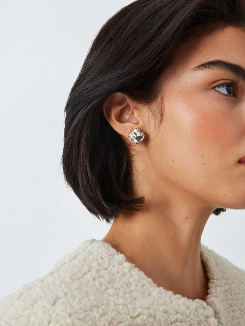 Kate Spade Women's Silver Tone Square Glass Stud Earrings | Kate Spade In Lebanon